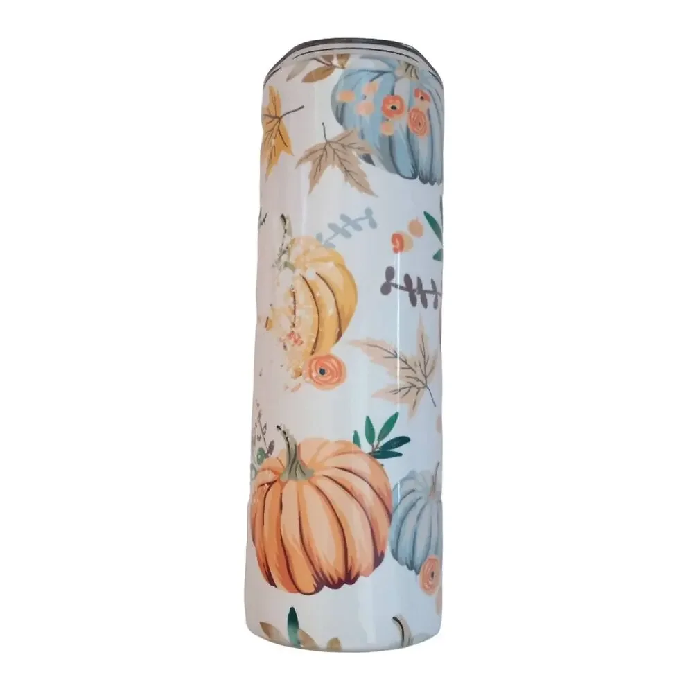 Fall is My Favorite Color Pumpkin Rainbow 20 oz. Skinny Tumbler cup Hot Cold Mug